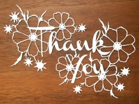 Scherenschnitte Thank You Paper Cut